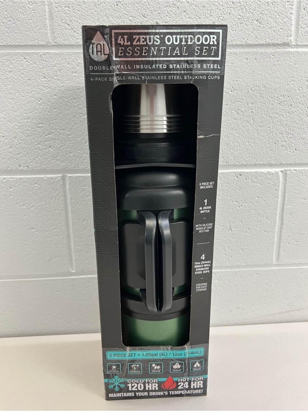 4L  Stainless Steel Double Wall Insulated Bottle New